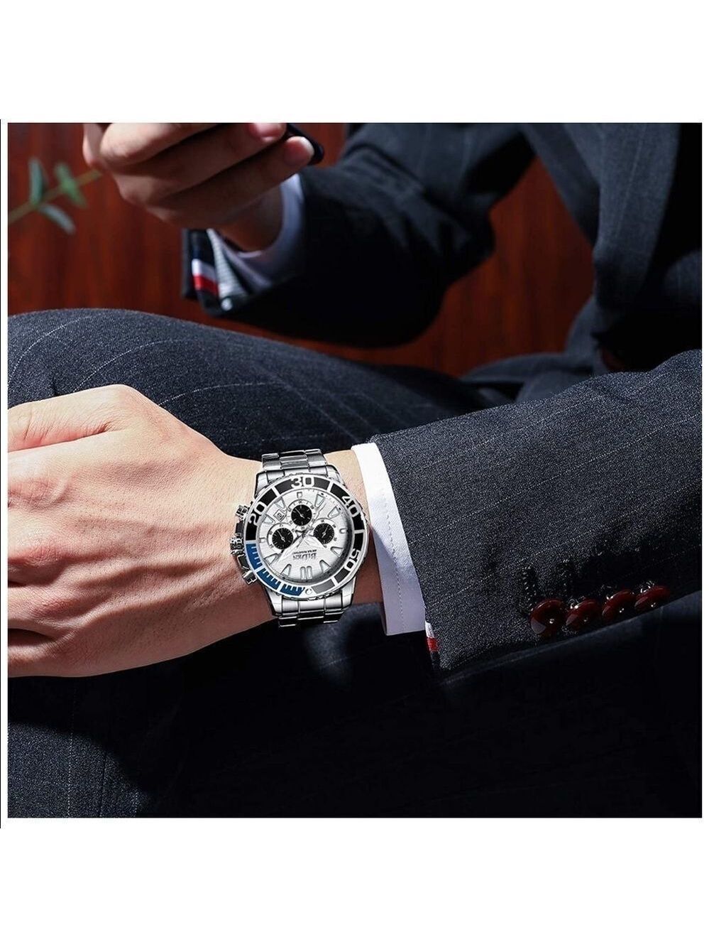 Chronograph Analogue Quartz Stainless Steel Watch - Picture 3 of 4